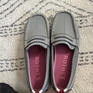 Rothy's Herringbone Black and White Loafers